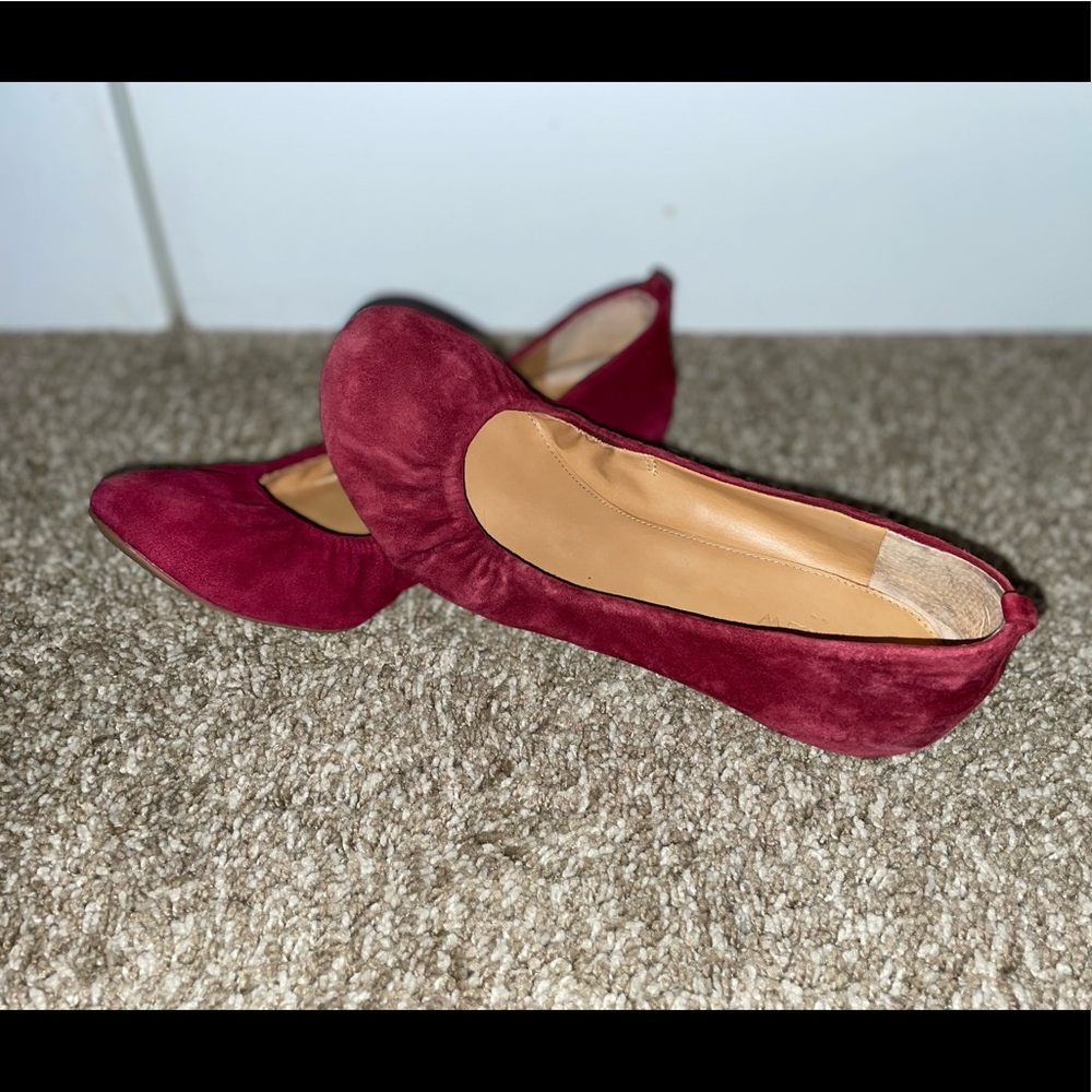 JCrew Faux Suede Ballet Flats